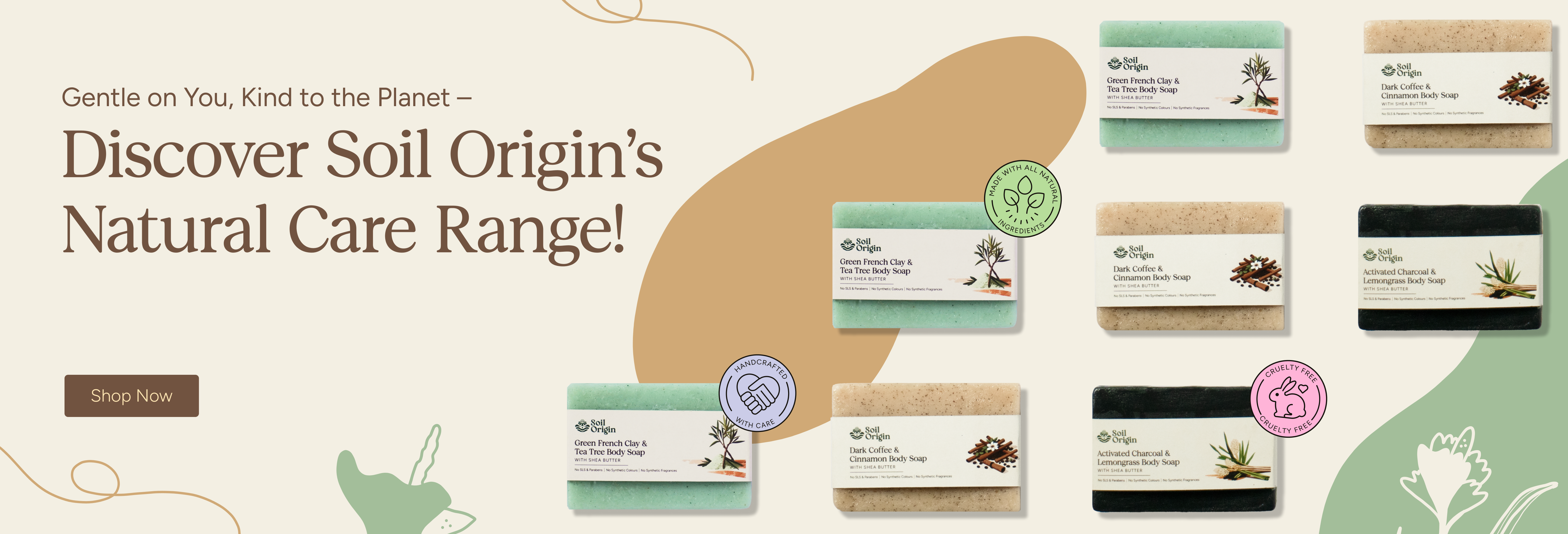 soil origin sustainable home & personal care image.