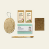 Eco-Friendly Home & Body Essentials Combo - Toothbrush, Loofah, Coconut Scrubber & More
