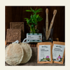 Eco-Friendly Home & Body Essentials Combo - Toothbrush, Loofah, Coconut Scrubber & More